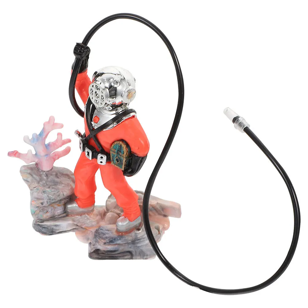 

Diver Small Aquarium Decoration Resin Cute Air Bubbler Fish Tank Ornament Freshwater Fish Aquarium Decor Accessories