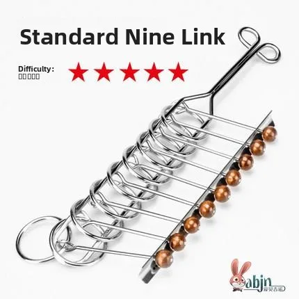 

Большой набор из девяти соединенных колец для развития интеллекта, уровень 1-2, головоломки для детей и взрослых