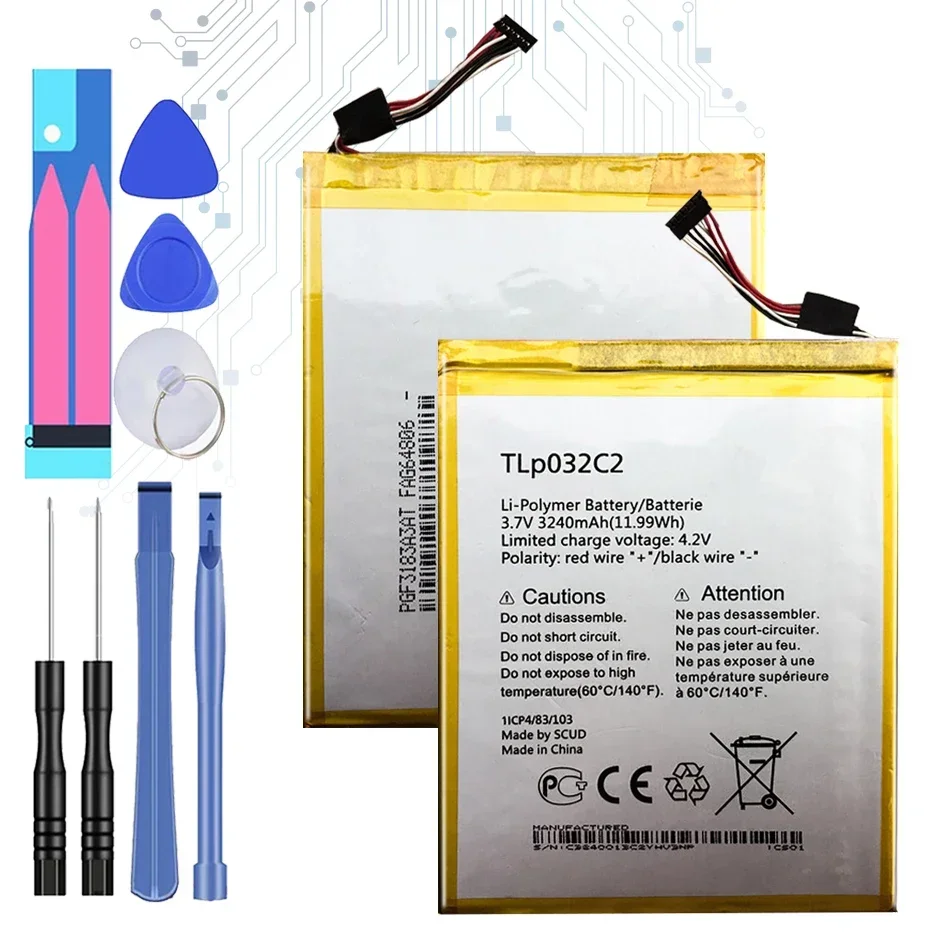 3240mAh TLp032CC Battery For Alcatel One Touch Pixi 8 Pixi8 8.0 3G 9005X OT-9005X Mobile Phone Batterie Batterij Bateria