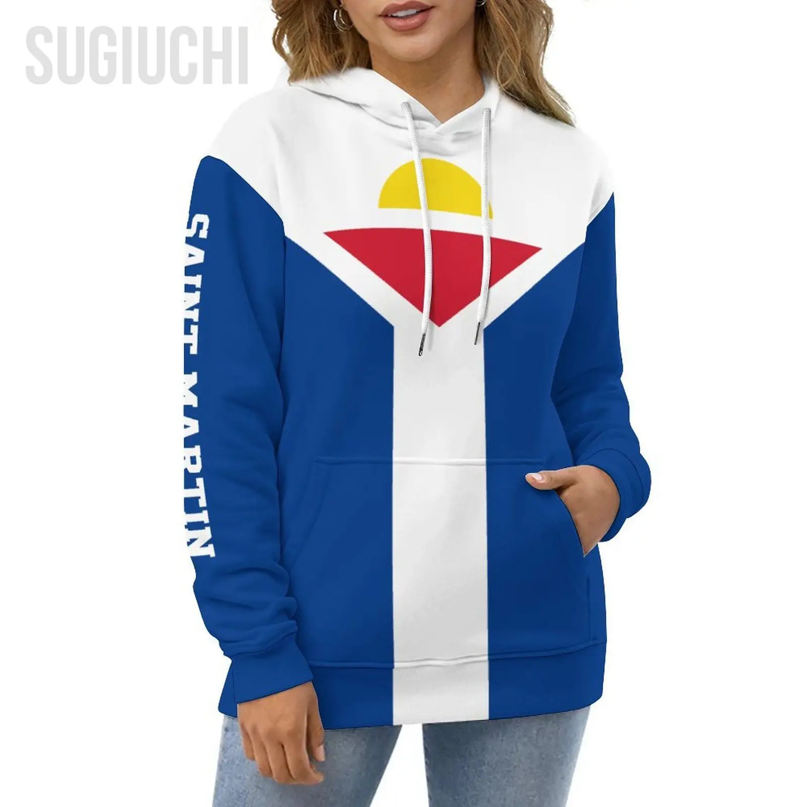 Unisex 3D Hoodie Saint Martin Flag Men Women Polyester Harajuku Sweatshirt Pullover Hoodies Casual Cool