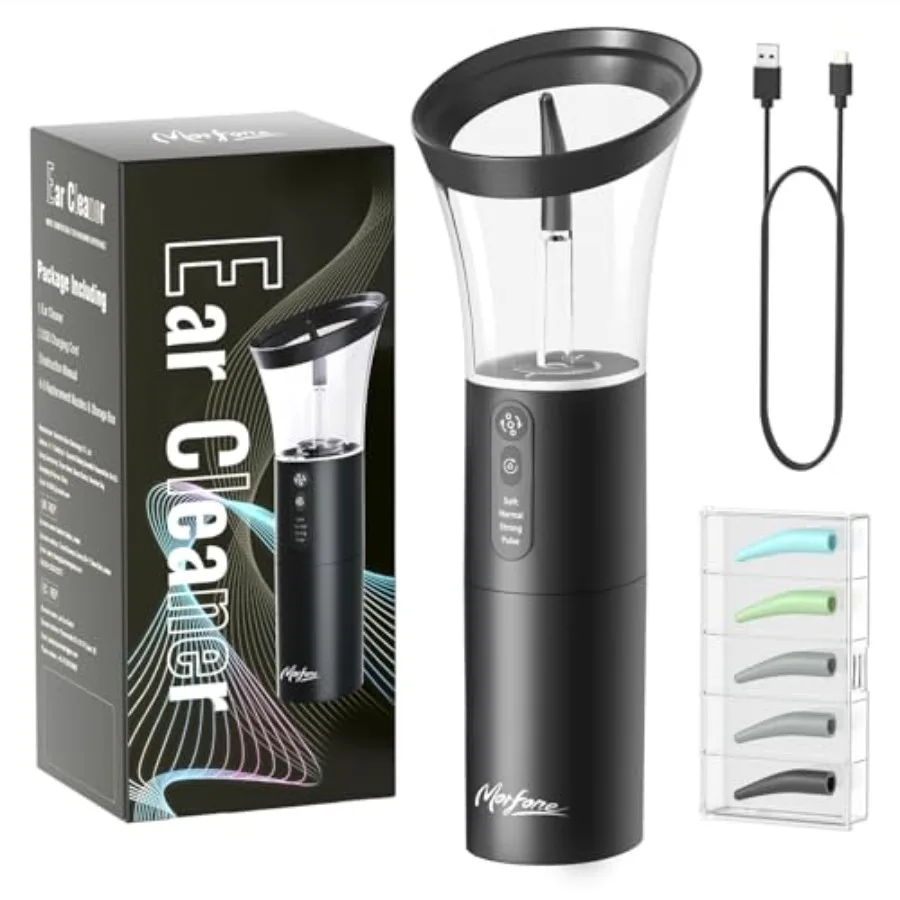 

Ear Wax Removal Electric Ear Cleaning Kit Effective and Safe Ear Cleaner Irrigation Flushing System 4 Pressure Modes for Ear Wa