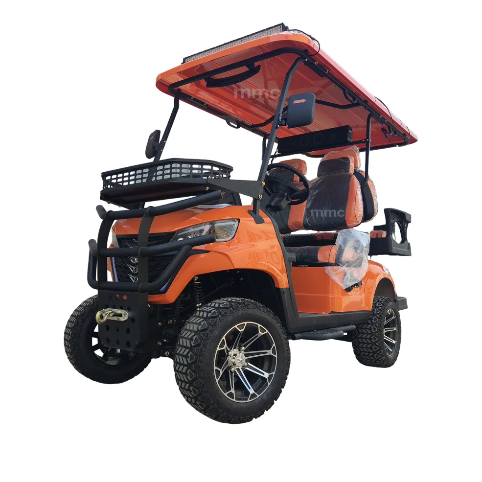 Double swing arm suspension High Quality Golf Cart 4 Seater Carro De Golf Electrico Off Road Golf Cart 2+2 Seater