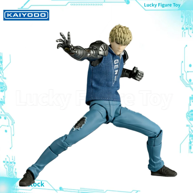 【متوفر】KAIYODO Revoltech مذهلة YAMAGUCHI One-Punch Man Genos Action Figures Collection نموذج هدية مزخرفة