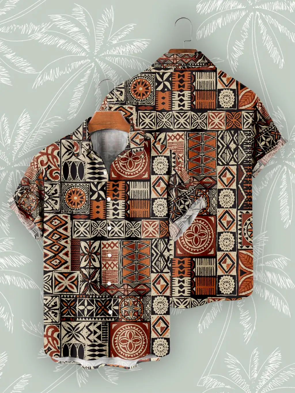 Retro Summer Shirts Short Sleeve Bohemian African Tribe 3D Print for Men 2023 Casual Hawaiian Beach Social Oversized Tops