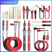 AD23-P1308D 25PCS Multimeter Silicone Test Lead Kit With Replaceable Needle Spanner Alligator Clip 4Mm Banana Plug
