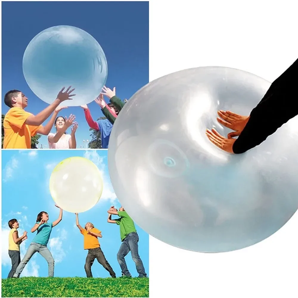 Bubble Ball Reusable Children Outdoor Soft Inflatable Giant Elastic Water-filled Ball Balloon Toy for Beach Fun Party Game Gifts