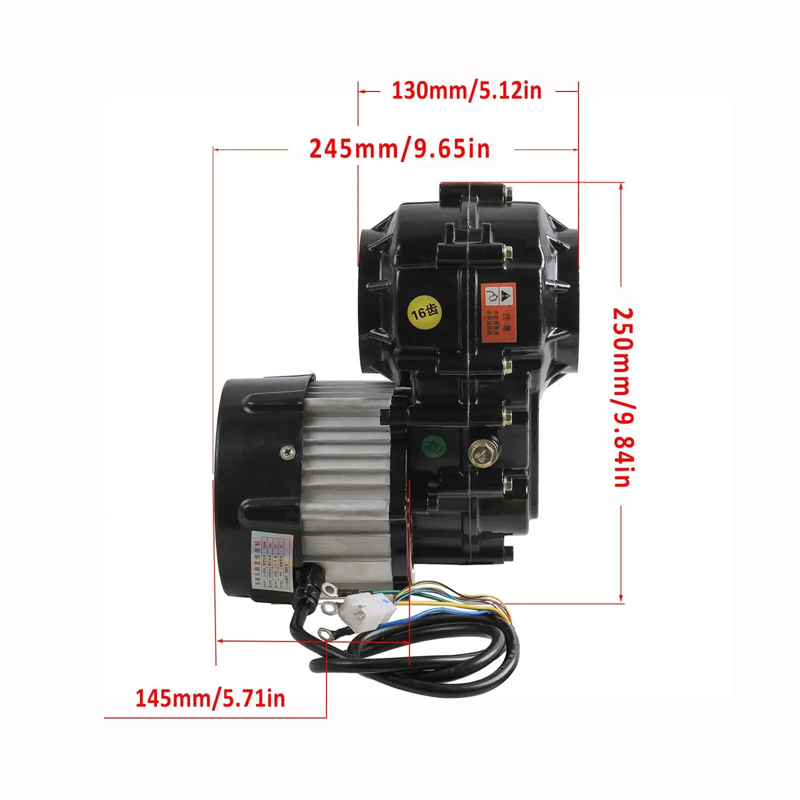 TDPRO 1000W 48V Brushless Electric Differential Motor 3400rpm 860mm Rear Axle Kits for Golf Cart Trike Drift ATV Quad Scooter
