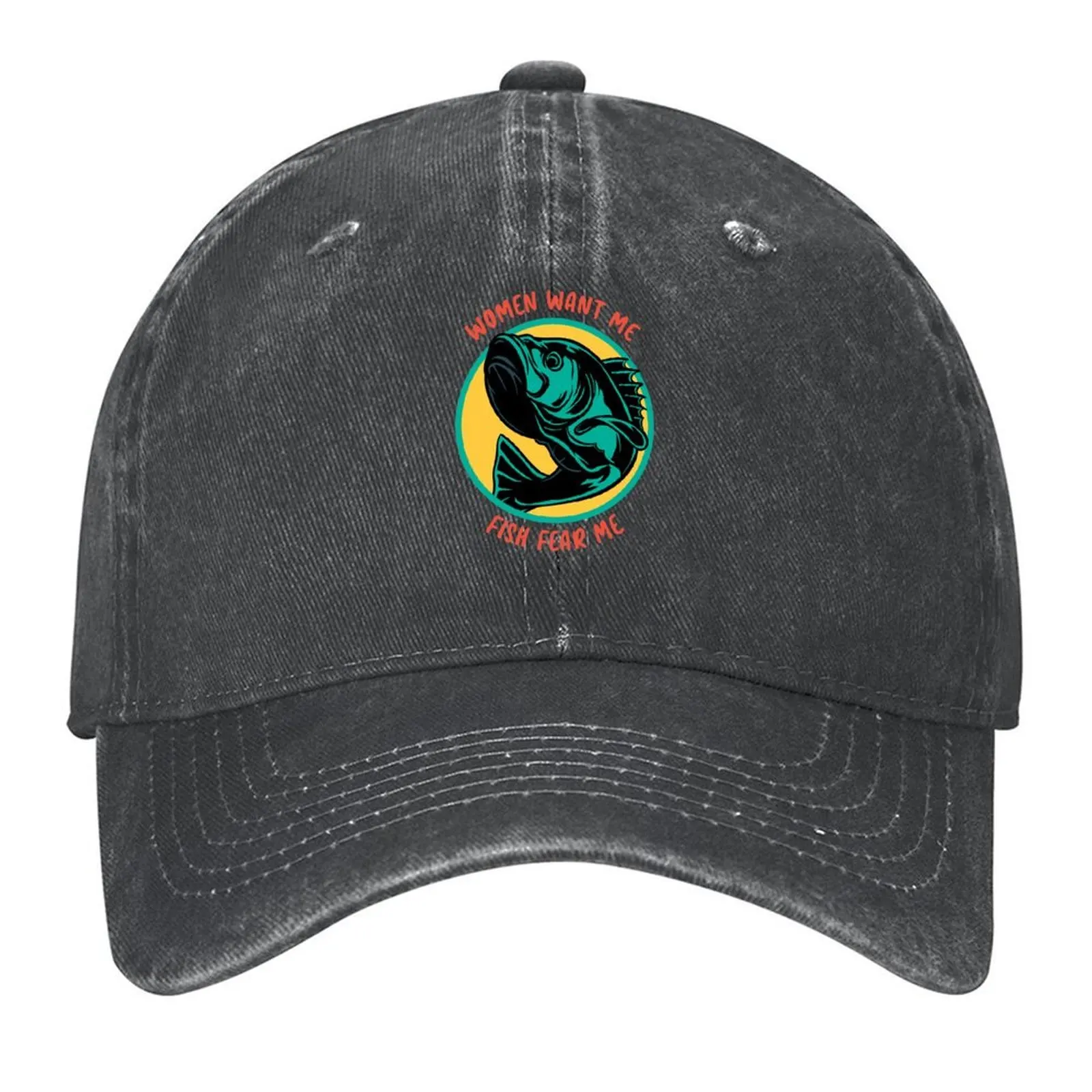 

Women want me, Fish Fear Me Baseball Cap Golf Hat Beach Bag sun caps Big Size Hat Luxury Woman Men's
