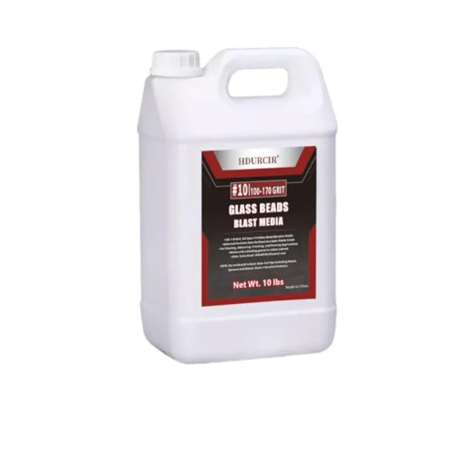 

#10 Glass Beads - 10 lb 4.5 kg - Sand Blasting Abrasive Media (Medium) 100-170 Mesh (Grit) for Blast Cabinets or Sand Blasting