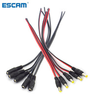 Connectors DC Male Female Plug Cable for CCTV Camera Security System DC Power Extension Cable Plug Adaptor 2.1*5.5mm