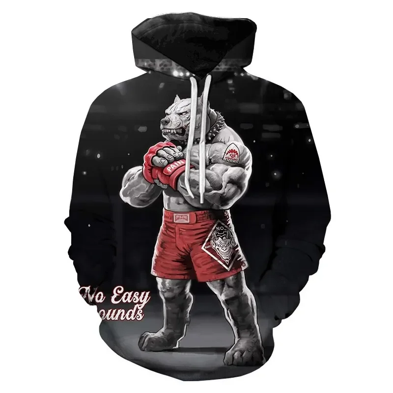 

Autumn Animal Boxing Dogs 3D Printed Hoodies For Men Casual Fashion Women Streetwear Oversized Pullover Kids Tees Tops Clothing