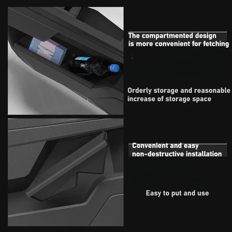 Vordertür-Seitenablagebox für Tesla Cybertruck 2026 TPE Aufbewahrungsorganizer Ablagefach Türarmlehne Regenschirm-Mülleimer Auto-Zubehör – Detail 3