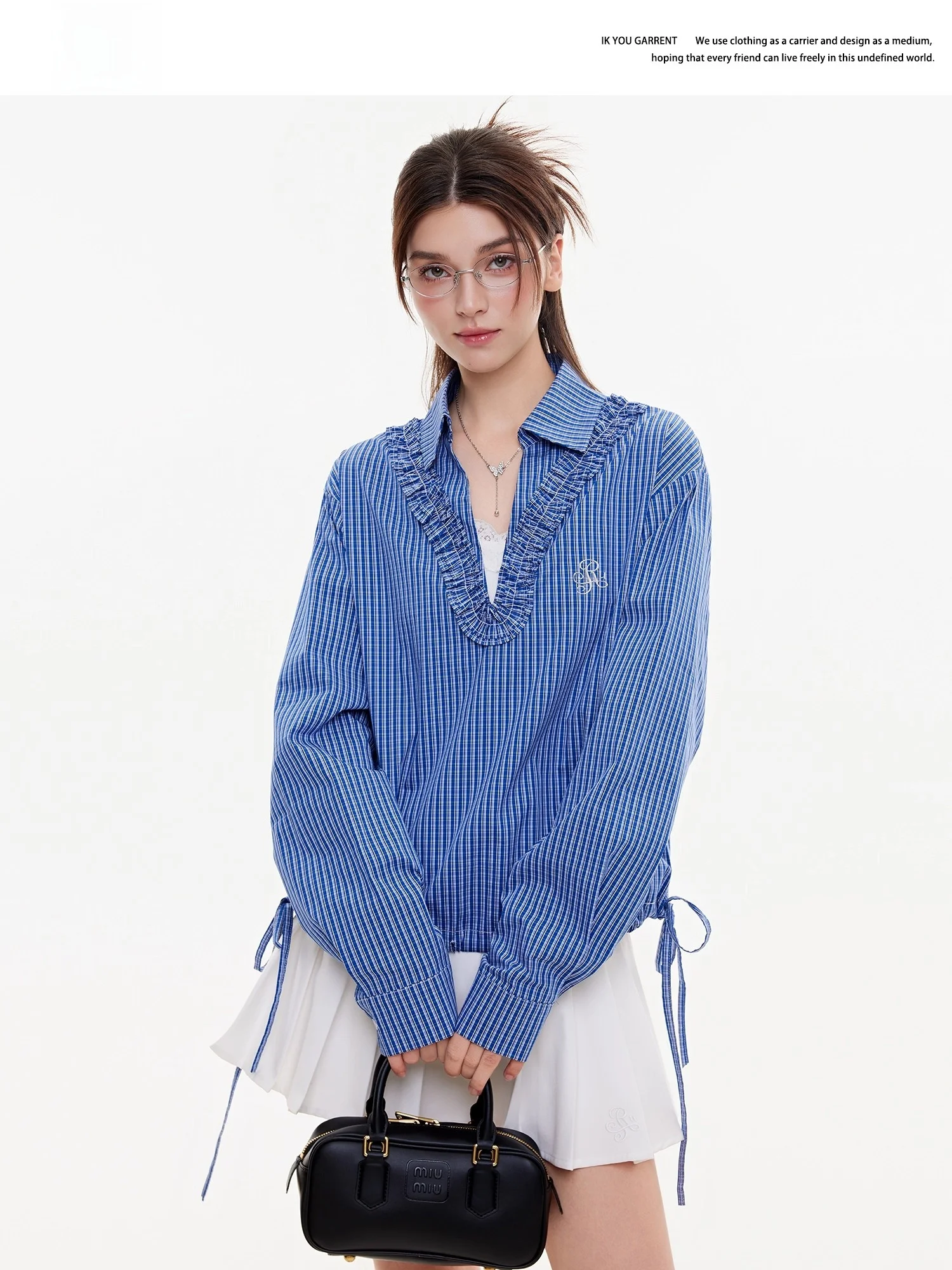 

Повседневная женская рубашка в клетку с длинным рукавом и V-образным вырезом, с эффектом утончения талии, весна-лето, новая универсальная повседневная модель из хлопка и полиэстера