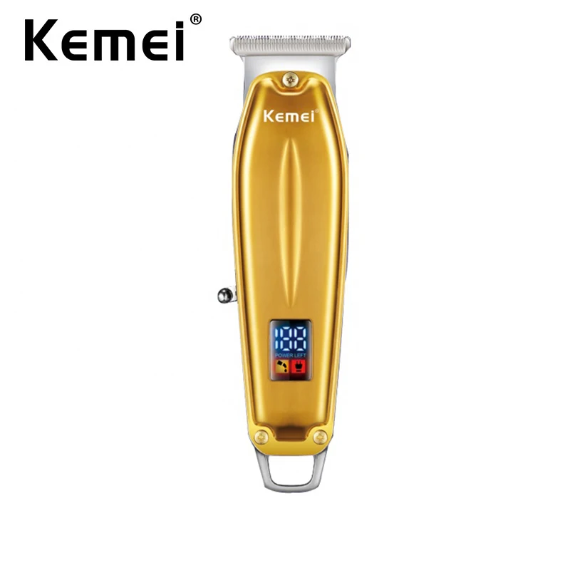 Kemei Professional Hair Trimmer Rechargeable Electric Mini Hair Clippers men Cordless Metal body Finishing Hair cutting machine