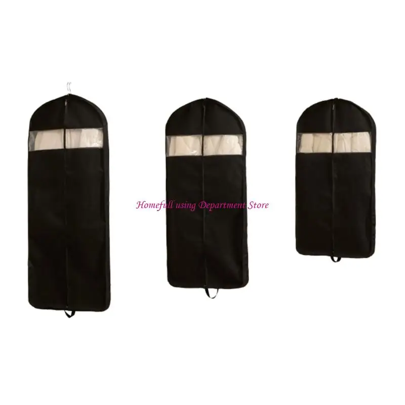 

Heavy Dutys Fabric Garment Protectors Breathables Hanging Dustproof Cover With Clear View Panel