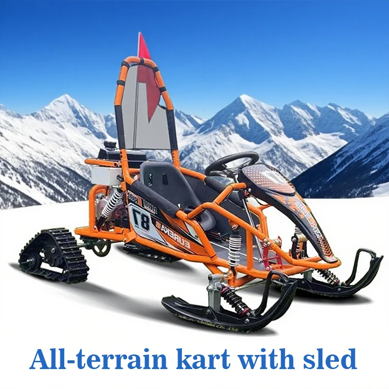 Favorite 149CC 200CC Amusement Ski Vehicle Electric Snowmobile For Adults