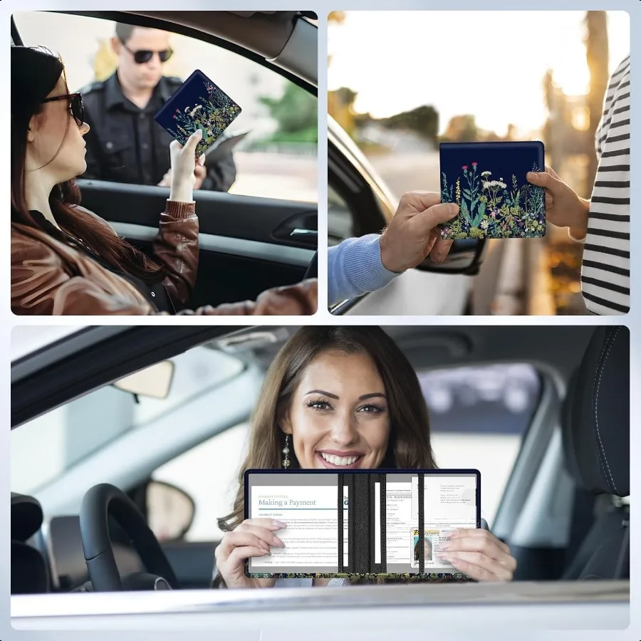 تسجيل السيارة وحامل بطاقة التأمين صندوق قفازات السيارة منظم السيارة حافظة ملحقات لتخزين بطاقات رخصة القيادة Docum