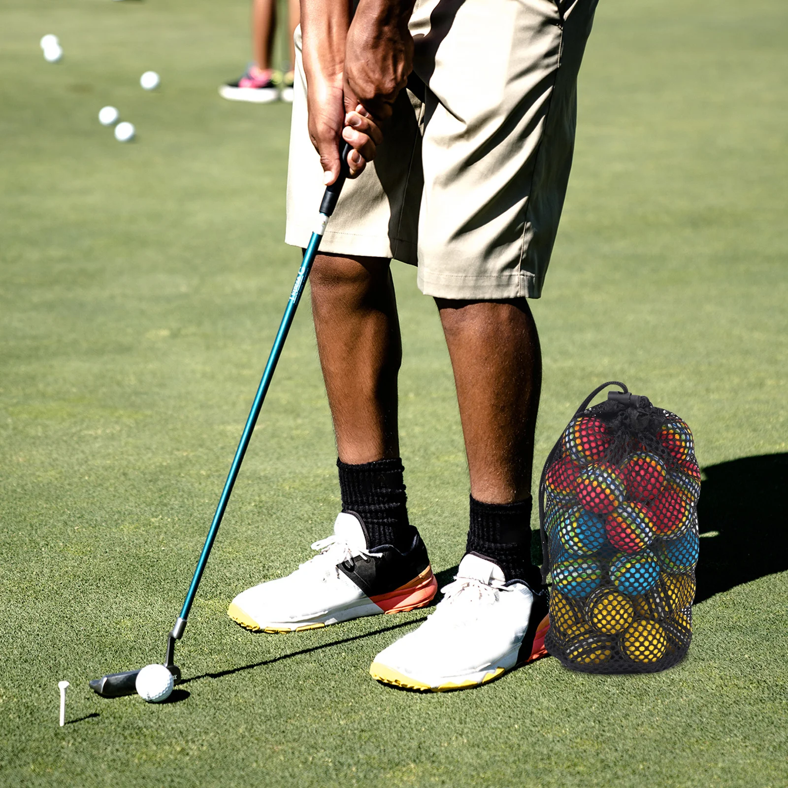 

Golfs Balls Container Multi-Function Mesh Pouch Practical for Daily Sports Supplies Golfs Ball Bag Balls Storage Bag