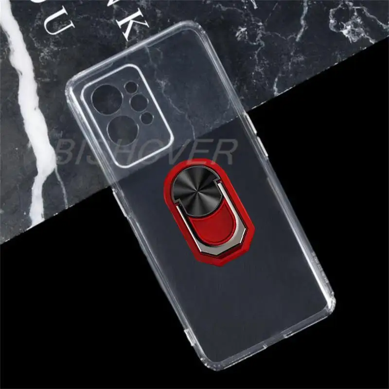 For OPPO Realme GT2 Pro Case GT 2 Pro RMX3300 Back Ring Holder Bracket Phone Case Smartphone TPU Soft Silicone Cover