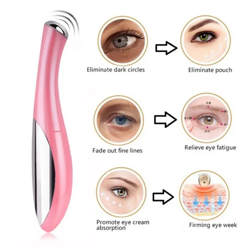 Electric Mini Eye Massager Heating Vibration Thin Face Anti Removal Wrinkle Dark Circle Puffiness Removal Rejuvenation Eye Care