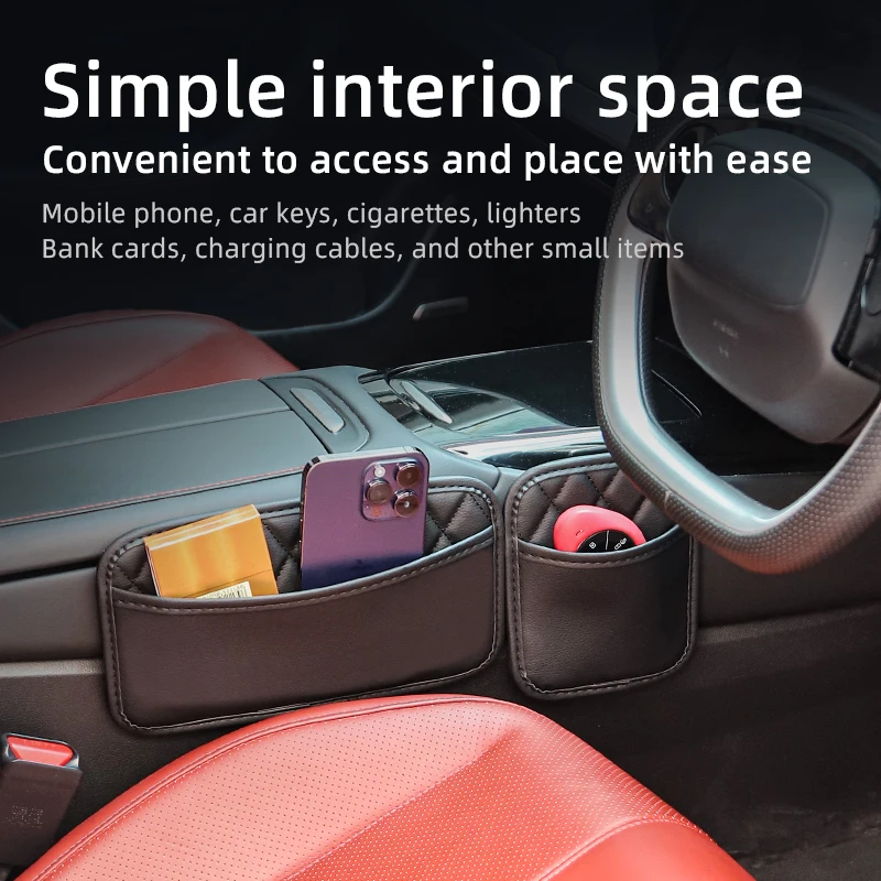 Car storage box stick anyplace console seat seam and back car supplies practical and good items car interior decoration storage