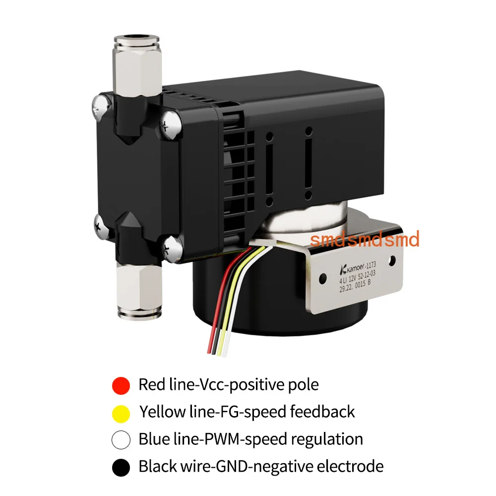 8L/min KLVP6 Micro Diaphragm Vacuum Pump 12V 24V BLDC Motor Threaded Air Pump Negative Pressure 0.08Mpa Suction Pump