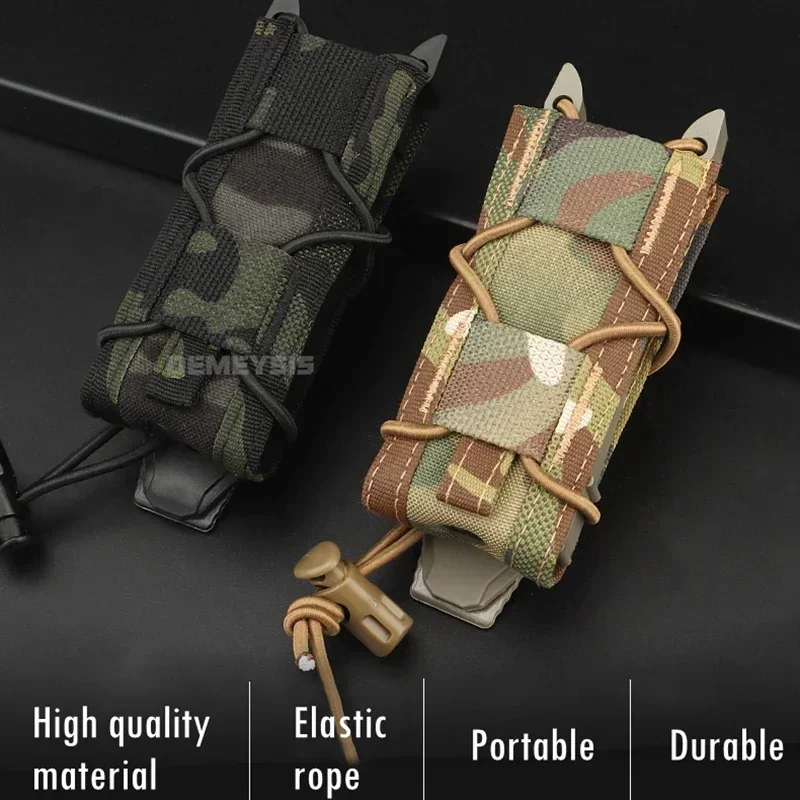 2pcs 9mm Tactical Magazine Pouch Pistol Fast Mag Carrier Holder for Belt Molle Sytem Hunting Pouches