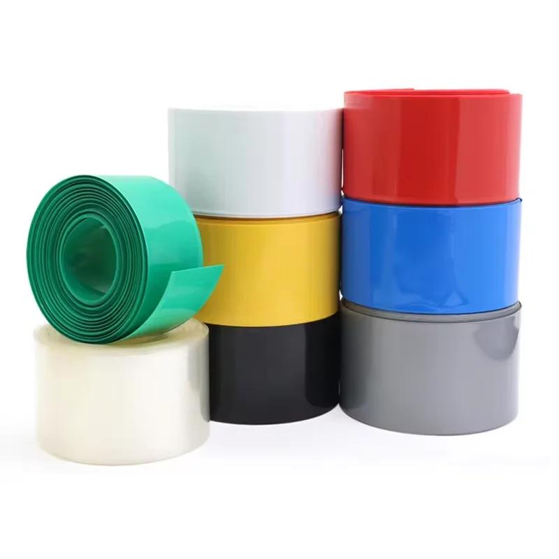 2/10m 18650 Lithium Battery film Heat Shrink Tube Tubing Width 17mm ~ 80mm PVC Insulated Film Shrinkable Film Tape Sleeves Wrap