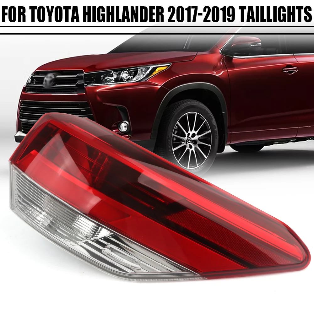 Left/Right Side Tail Lamp for Toyota Highlander 2017 2018 2019 Rear Tail Light Brake Lamp with