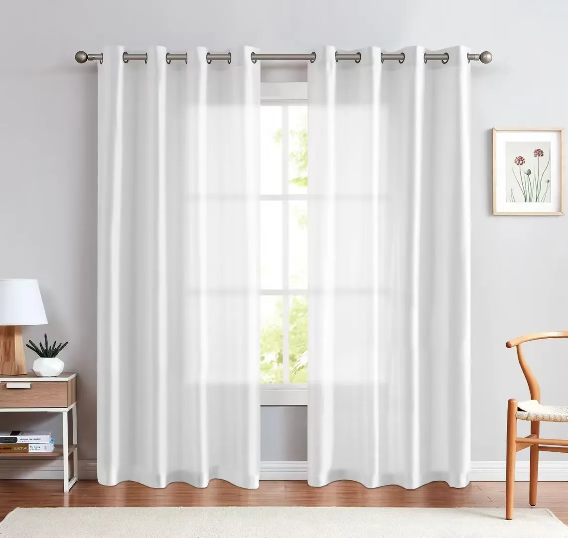 JINCHAN 1 PC Curtains for Living Room 84 Inch Long Faux Silk Lined Curtains Light Filtering Curtains Rod Pocket Window Curtain D