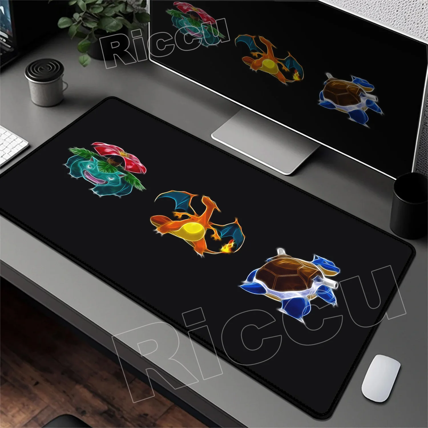 HD Print P-pokemon-C-Charizard Mousepad Mouse Mat Desk Mat with Pad Gaming Accessories Prime Gaming XXL Keyboard Pad Padding Mat