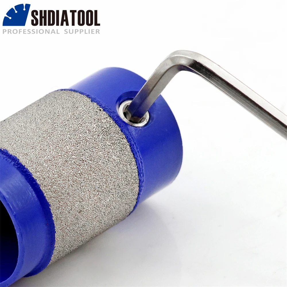 SHDIATOOL Diamond Abrasive Block Grinding Milling Bits Glass Engraving Shell Craft Rocaille Grinder with M5 Allen Key
