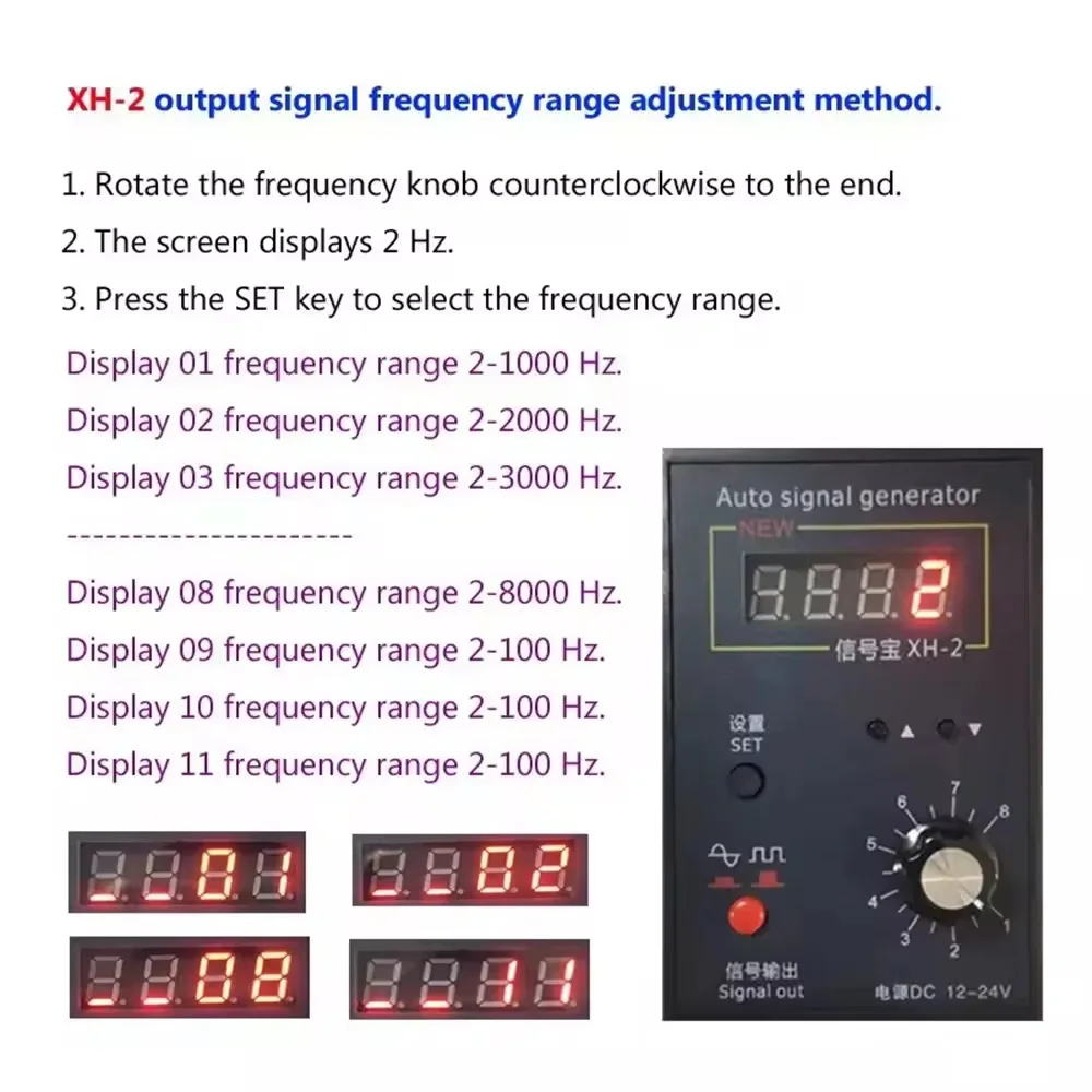 XH-2A Portable Car Repairing Tool Hall Sensor Vehicle Signal Generator Stopwatch Auto Crankshaft Position Simulator 2Hz To 8KHz image 6