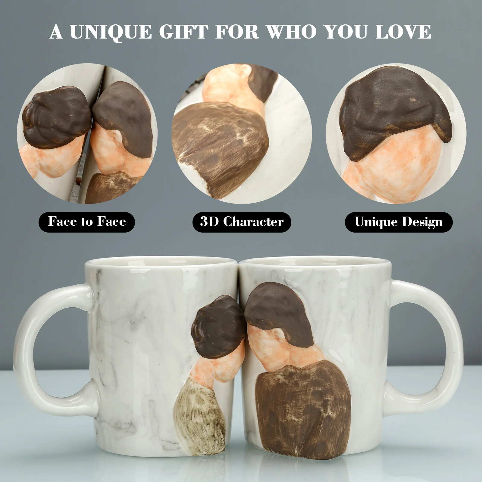 14 Oz Couple Coffee Mug Gifts Valentine Day Gift Ideas for Lovers Ceramic Couple Mugs Set Anniversary Wedding Engagement Gifts