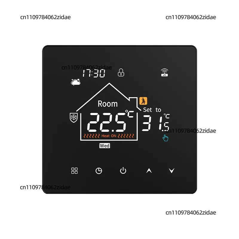 For Intelligent Water Heating Thermostat with Wi-Fi Touchscreen Electric Underfloor Heating Thermostat