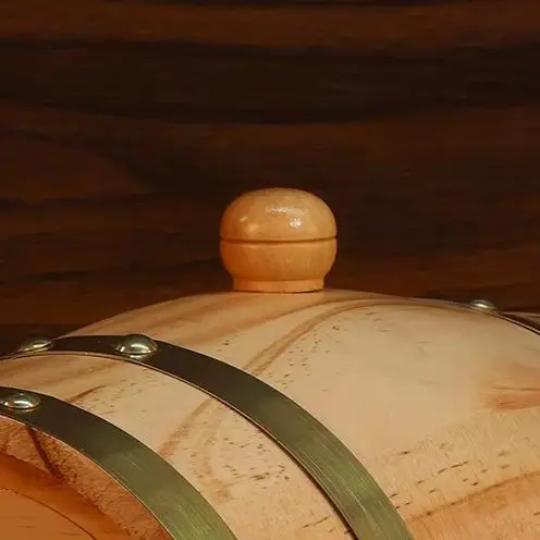 

3L Engraved Whiskey Barrel with Stand Bung and Spigot Wooden Whiskey Barrel Bourbon Barrel for Whiskey Bourbon Cocktails Rum