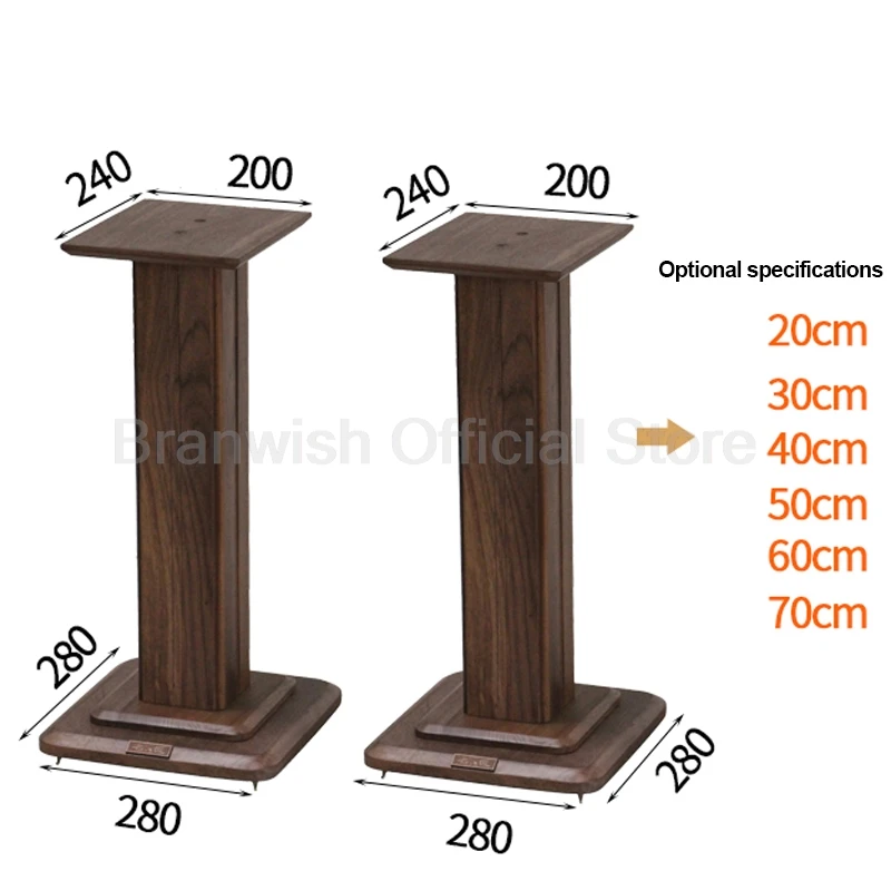 2 Pcs 20-80cm Speaker Stand Household Audio Bracket Surrounding Sound Box Bracket Wooden Holder Stand for Home Use Living Room