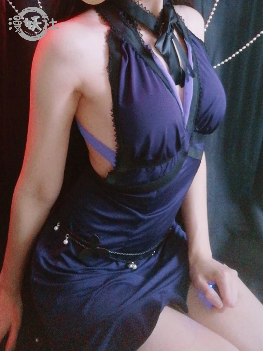 رجل يا هي متوفر FF الرابع عشر أنيمي تأثيري حلي FF7 تيفا فستان أرجواني تيفا لوكهارت تأثيري حلي #2