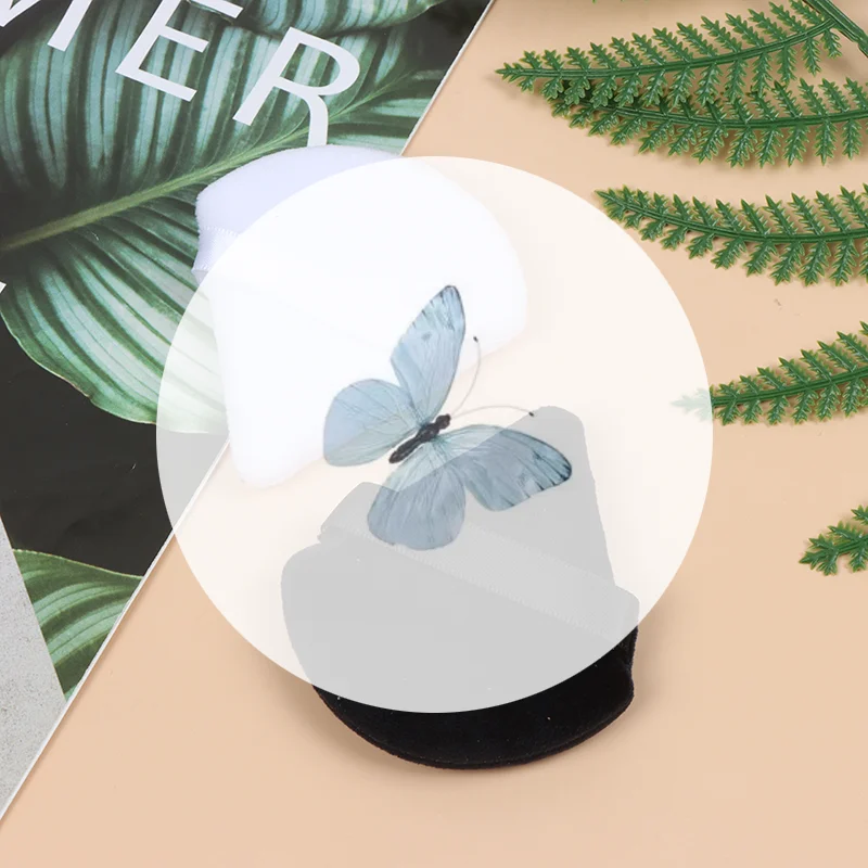 2 pçs cosméticos puff triângulo veludo mini esponja de maquiagem puffs compõem ferramentas