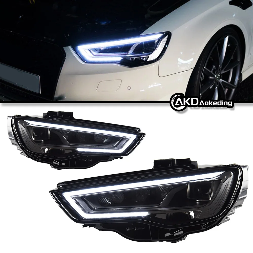 

Auto Parts Headlights For A3 8V Sedan 2013-2016 S3 latest Styling LED Daytime Lights Dual Projector Car Accesorios Modified