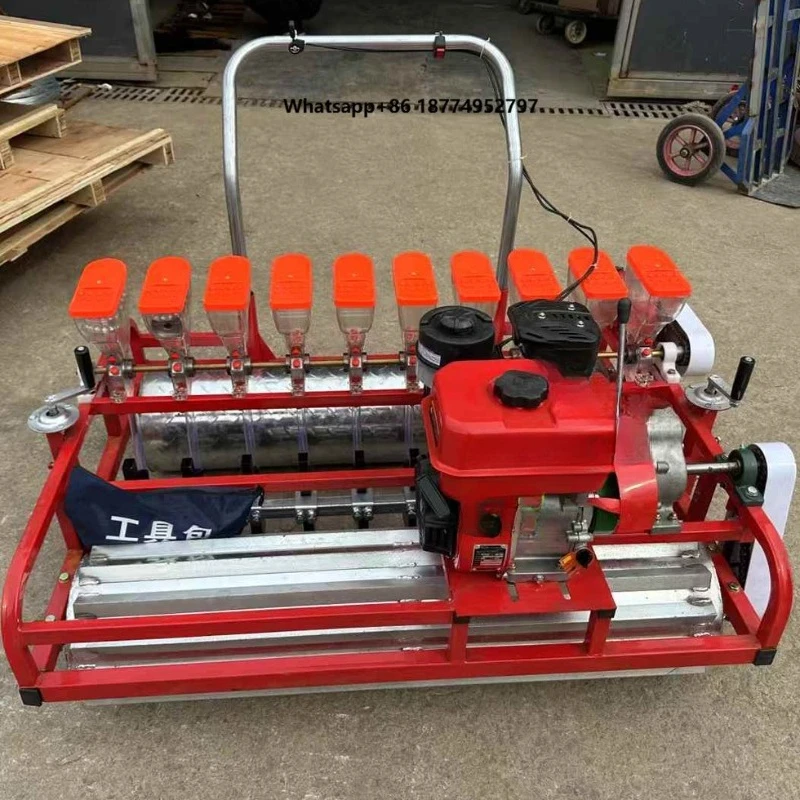 Hand Pull Seed Planter Machine for Vegetables & Herb Plants Manual Sower for Home Garden and Small Farm