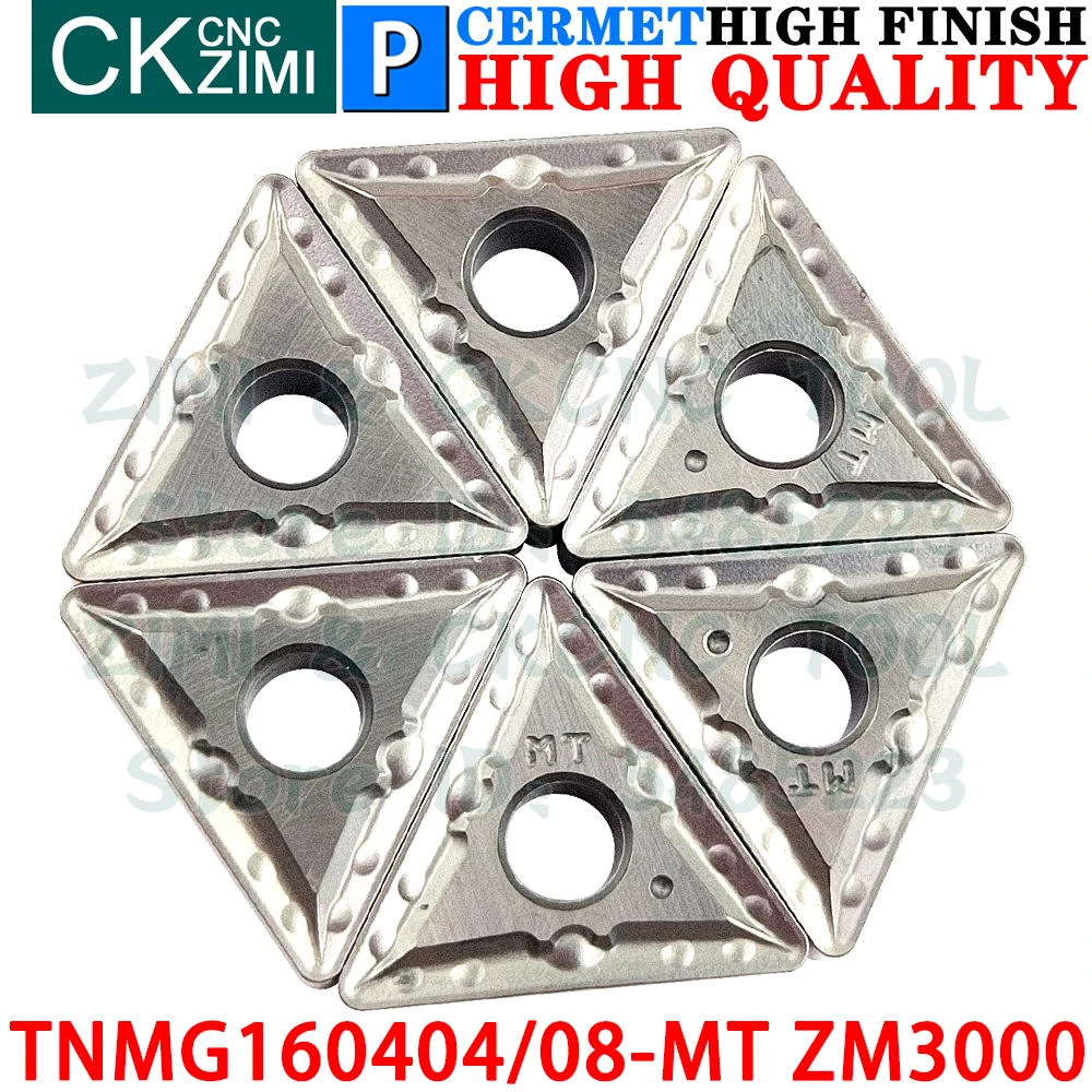 TNMG160404-MT ZM3000 TNMG160408-MT ZM3000 كربيد إدراج Cermet تحول إدراج أدوات أدوات مخرطة معدنية باستخدام الحاسب الآلي TNMG 1604 للصلب