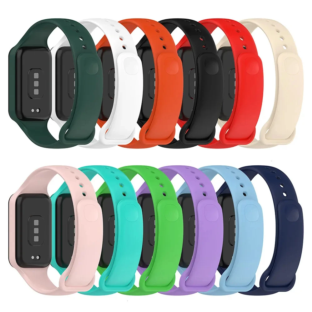 حزام بديل لساعة Xiaomi Smart Band 8 Active الرياضية المصنوعة من السيليكون وسوار كوريا Xiaomi Band 8 ملحقات الحزام النشط