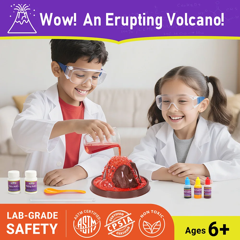 Wonder Science Kit, Experiments Educational Toy For Kids, Growing Crystal, Explore Chemistry Reactions & STEM Lab Activities