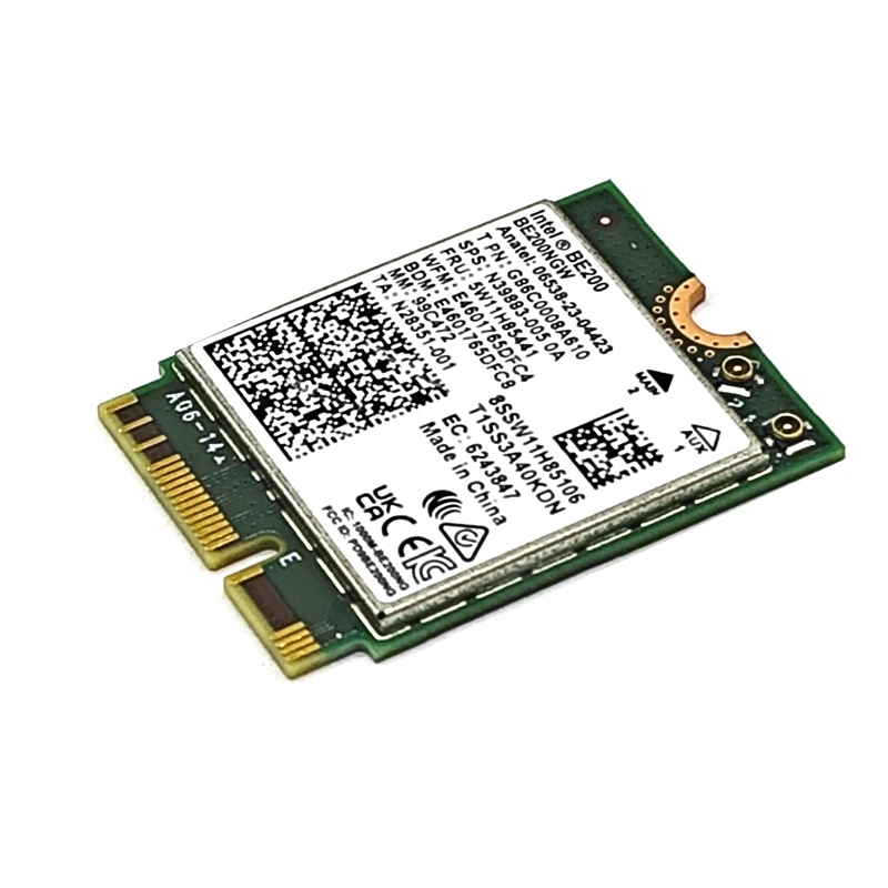 NEW BE200 WIFI7 M.2 Wifi Card for Intel BE200 Wi-Fi 7 Bluetooth 5.4 BE200NGW 2.4/5/6GHz 5.8Gbps For PC Laptop Computer Windows11