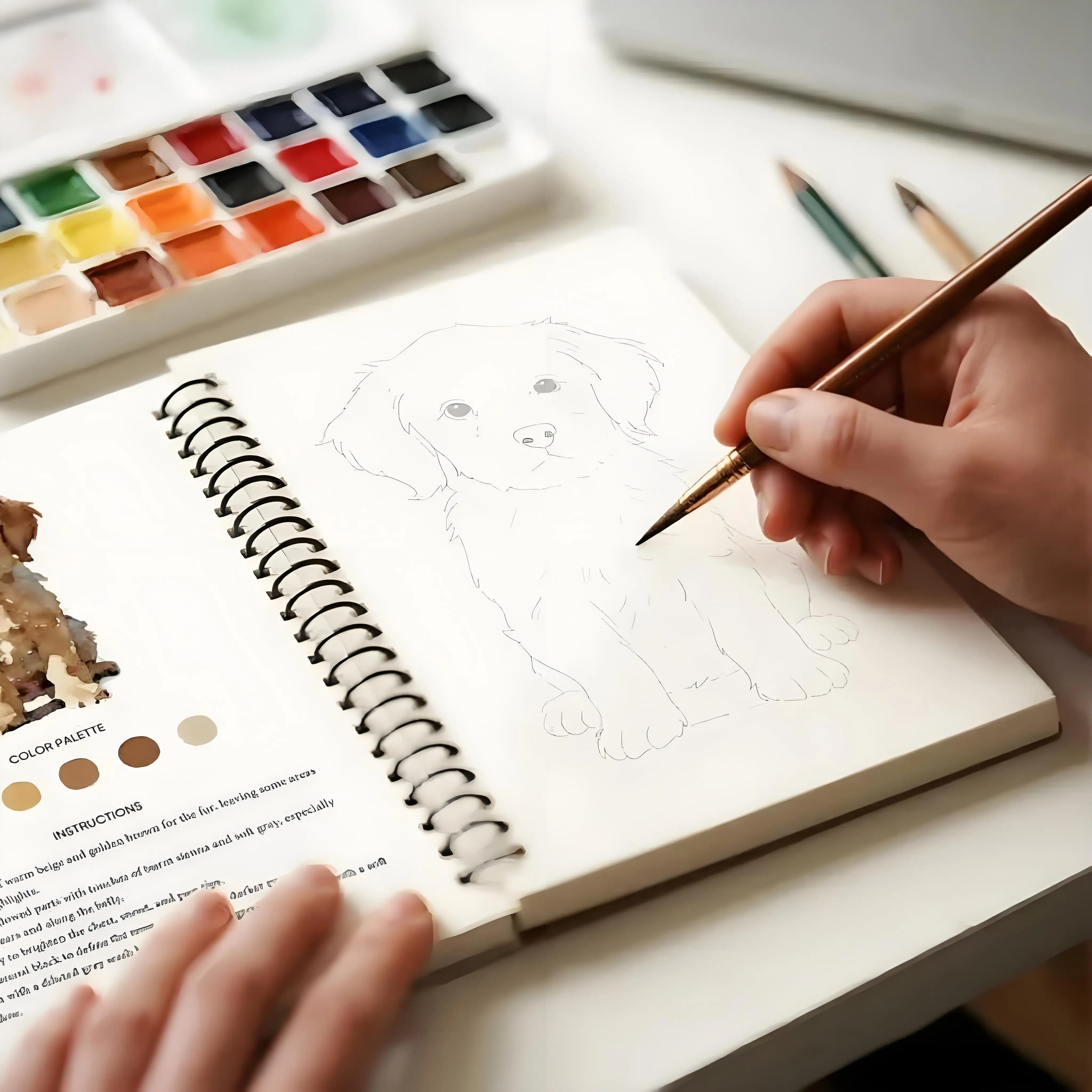 مصنف الألوان المائية للمبتدئين مع أدلة خطوة بخطوة |   مجموعة رسم مشاهد الطبيعة للبالغين والمراهقين |   هدية فنية علاجية