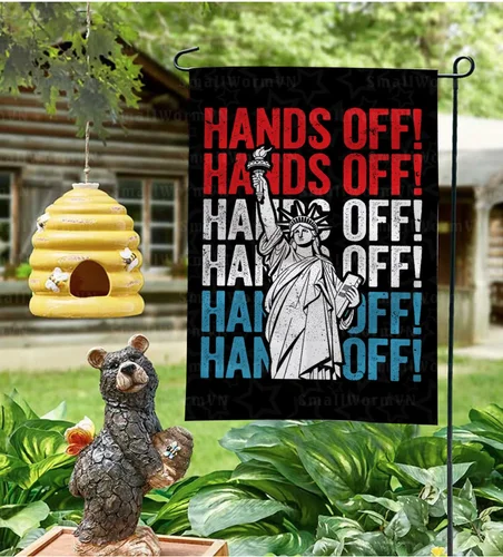 Hands Off 2025 Protest Statue Of Liberty Flag, Anti Maga Oligarchy Flag VVL YYX EEZ