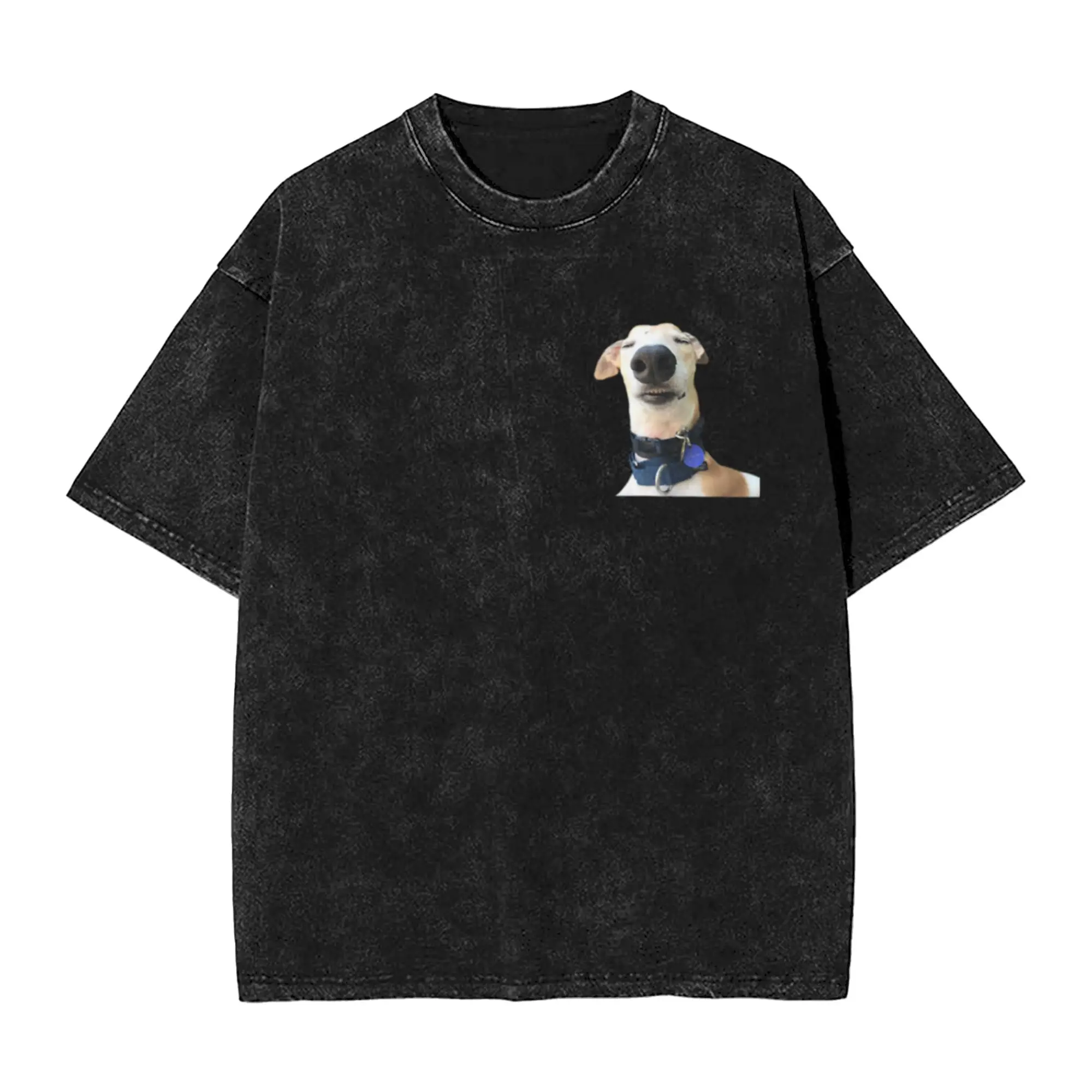 bunny looking gorg Unique Stylish A Washed T Shirt Men's Oversized Cotton Tees Tops