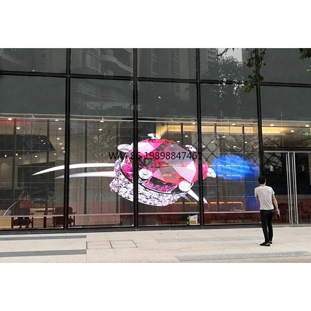 

Programmable Diy Wifi Wireless Control Shop Electronic Billboard Hanging Transparent Video Wall Led Screen Panel Display