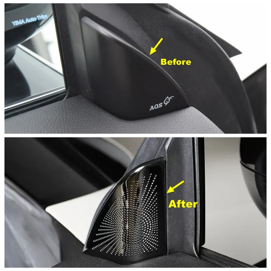 

Black / Silver Car A Stereo Speaker / Rear Door Speaker / Reading Lights Lamp Decor Frame Cover Trim For Smart 1 One 2023 - 2025